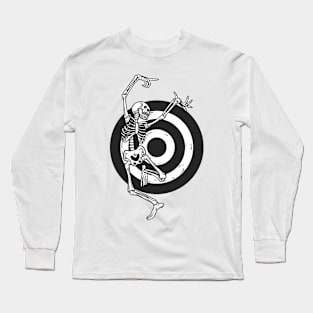 Skeleton in front of target board Long Sleeve T-Shirt